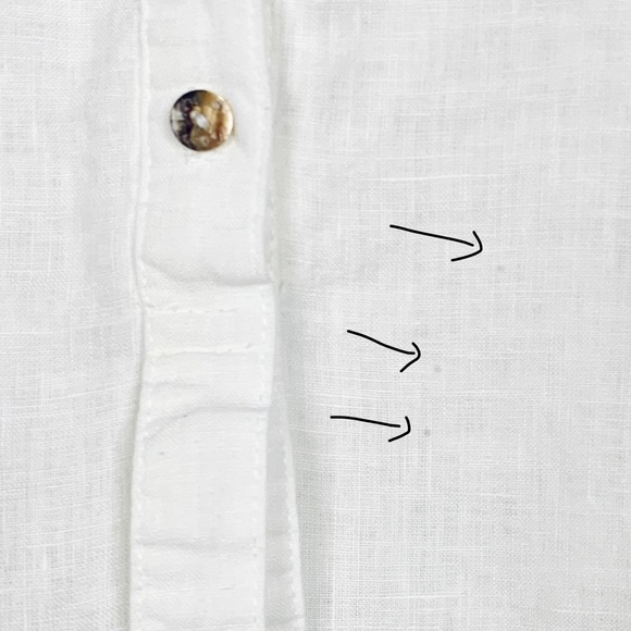 Moonlight Y&S Fashion Design | White Lace Back Long Sleeve Linen Tunic Shirt - Picture 8 of 10